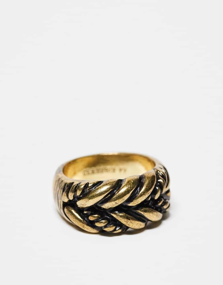 CLASSICS 77 Classics 77 plaited band ring in gold