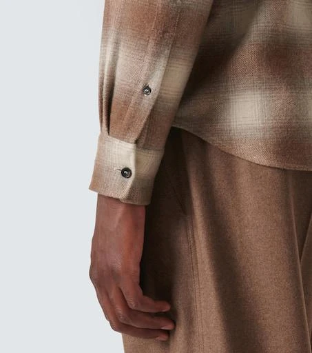 Loro Piana Jack tartan wool and cashmere shirt 6