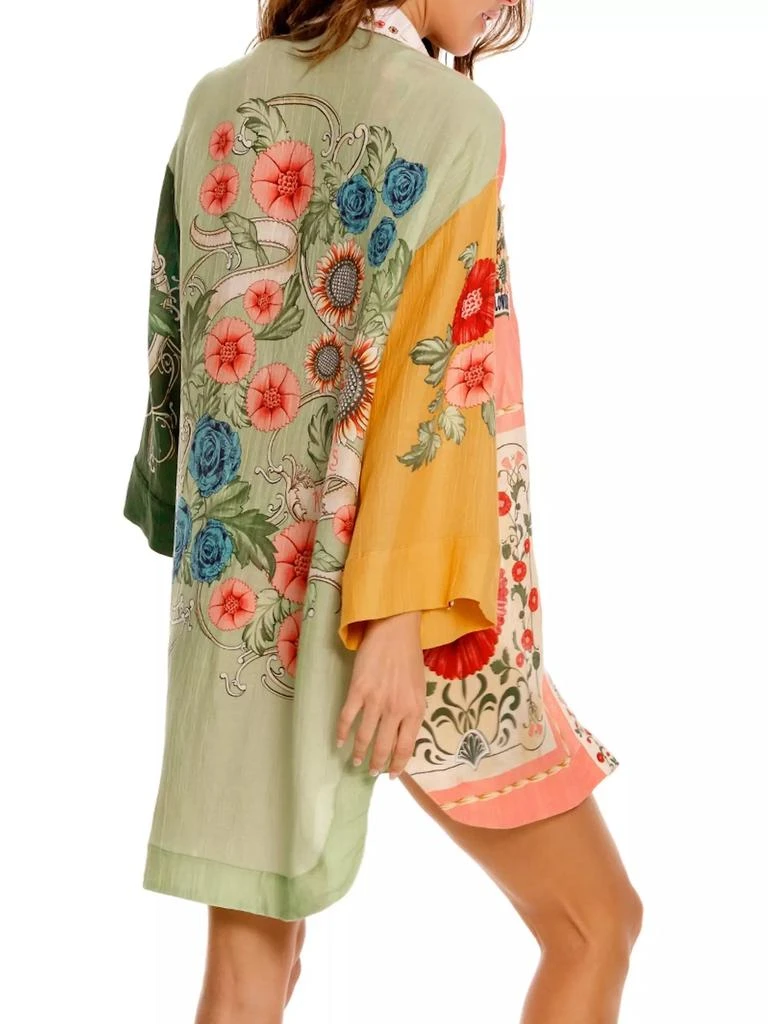 Agua Bendita Riveria Radiance Chrissy Harvest Floral Cotton-Blend Shirt 5