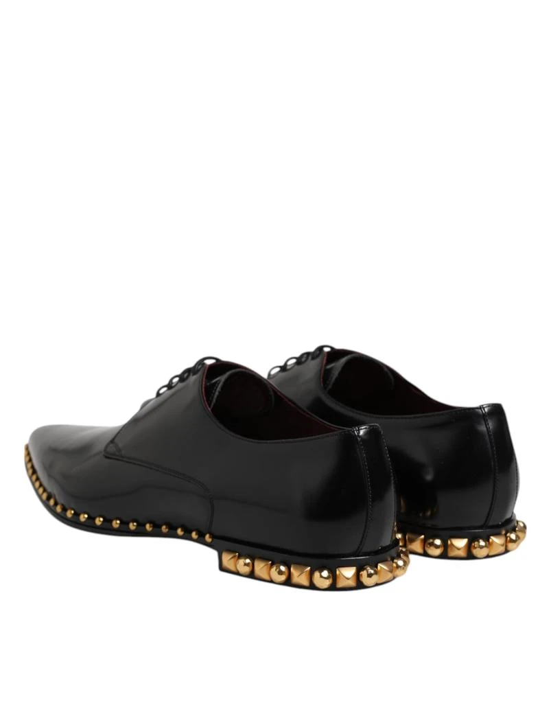 Dolce & Gabbana Leather Studded Derby Men Dress Men's Shoes 5