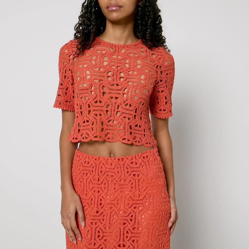 MAX&Co Morfeo Macramé Cotton-Blend Top 1