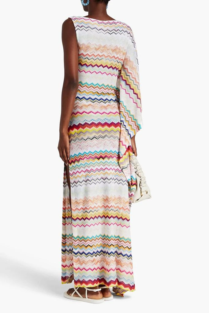 Missoni Mare one-sleeve draped crochet-knit maxi dress 3