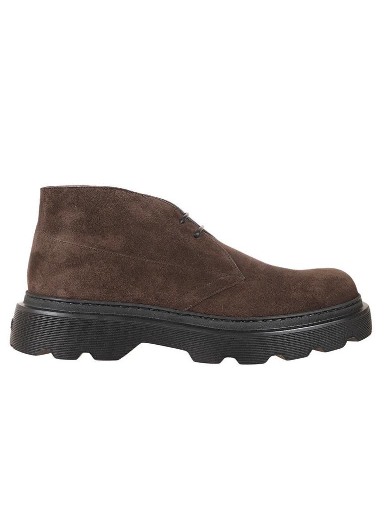 Tod's Brown Suede Casual Shoes With Rubber Sole