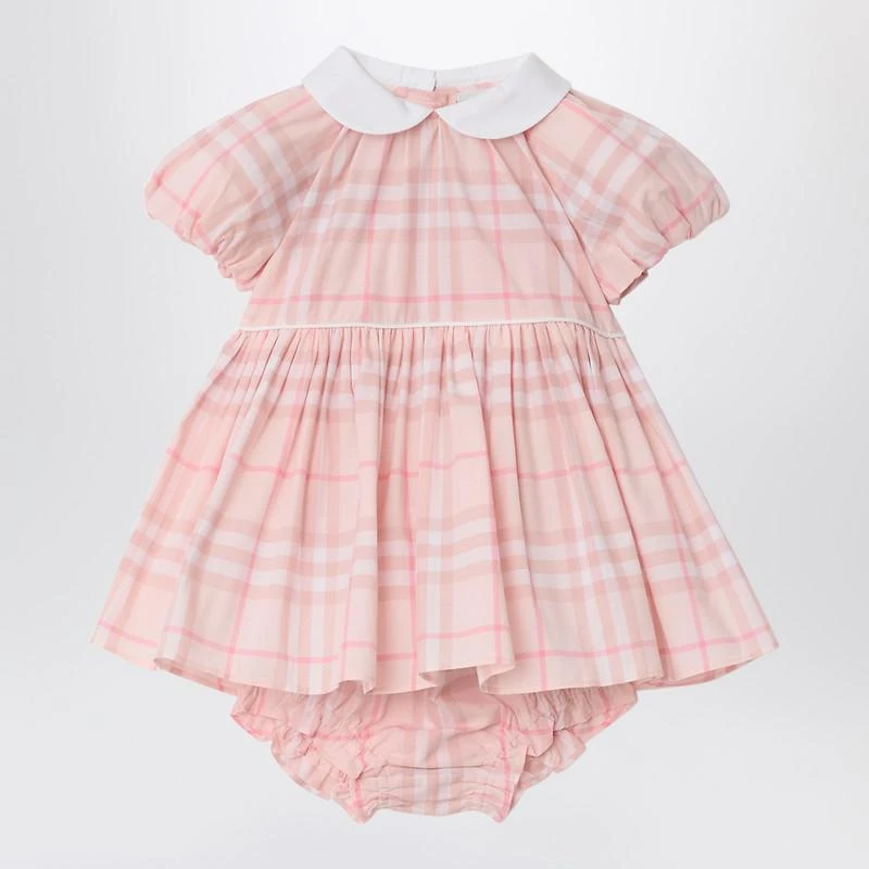 Burberry Pink dress and bloomer shorts set with Check pattern