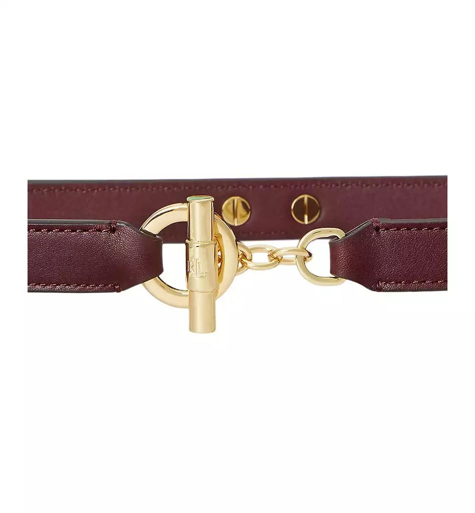 Ralph Lauren Women's Leather Toggle Skinny Belt 2
