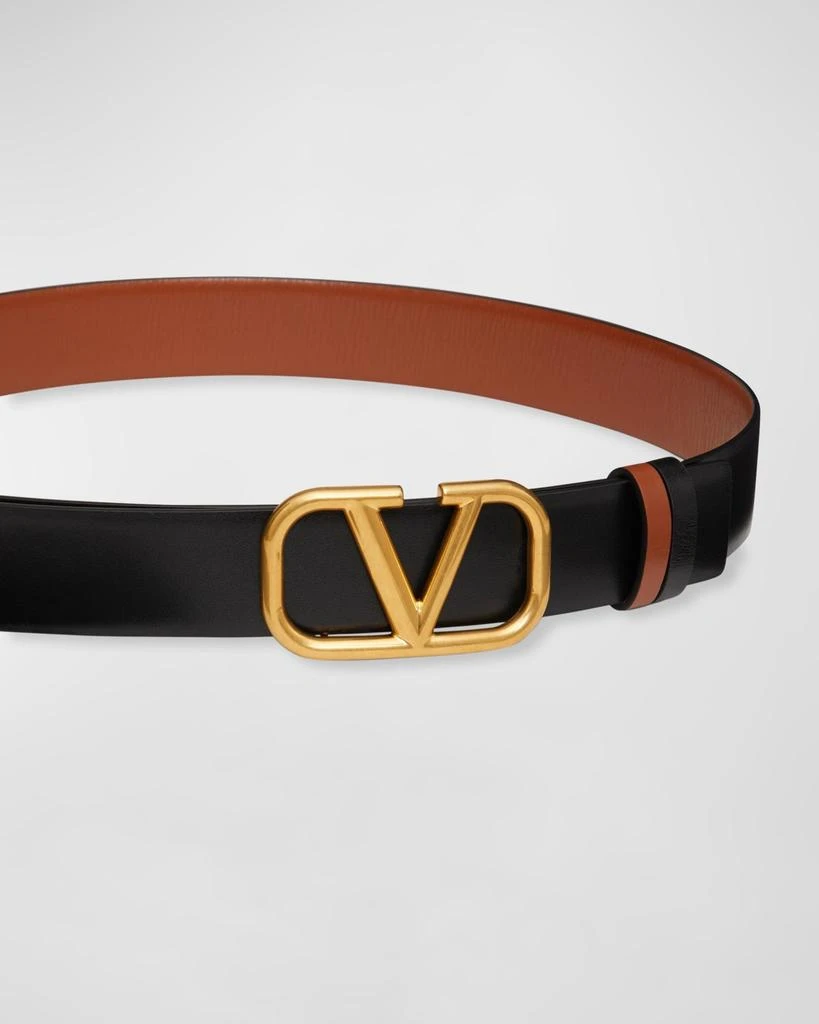 Valentino VLogo Reversible Leather Belt, 30mm 3