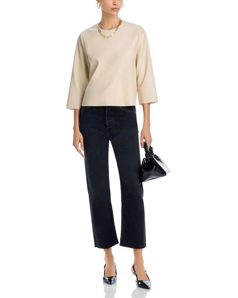 Steve Madden Dee Faux Leather Top 2