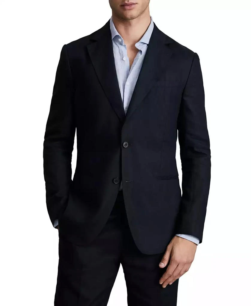 REISS Men
s Tailored-Fit Single Breasted Linen Blazer
