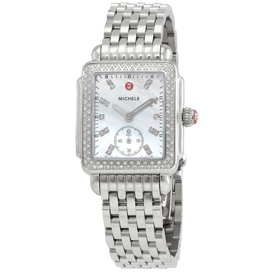 Michele Deco Mid Quartz Diamond Ladies Watch MWW06V000122