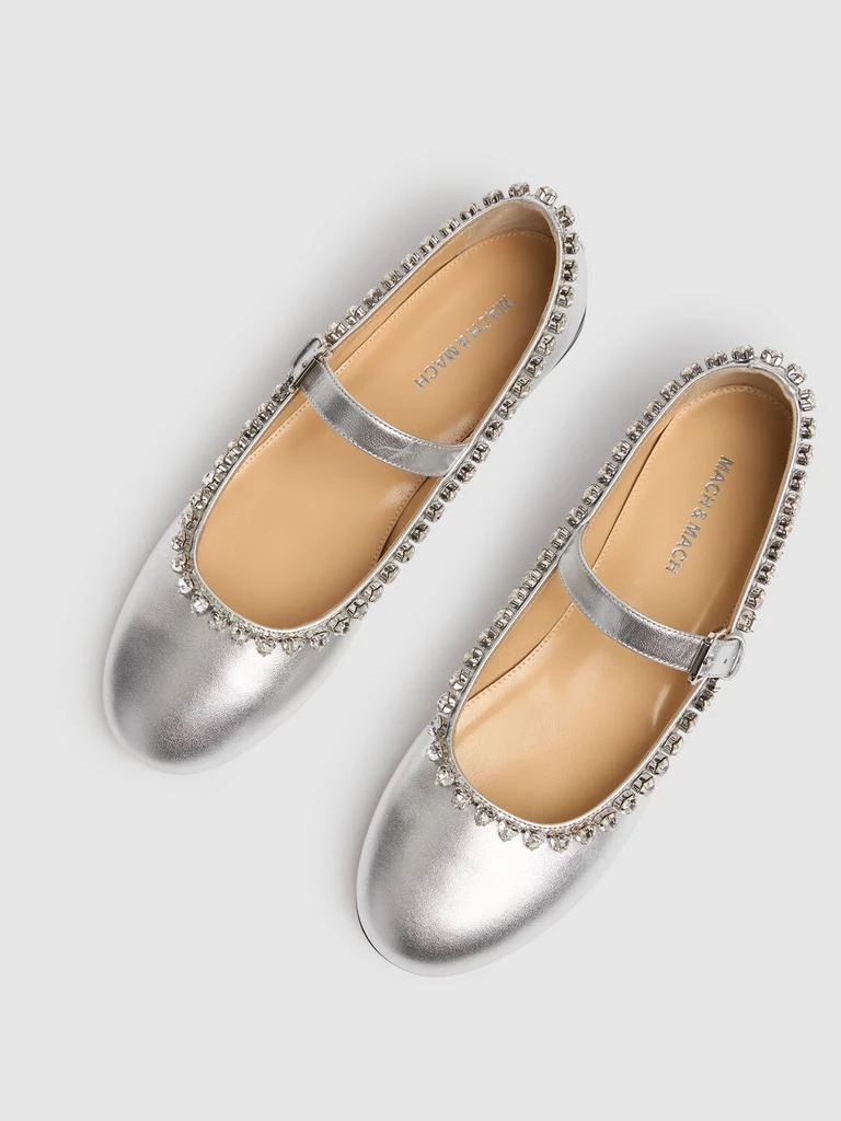 MACH & MACH 10mm Audrey Metallic Leather Mary Janes 3