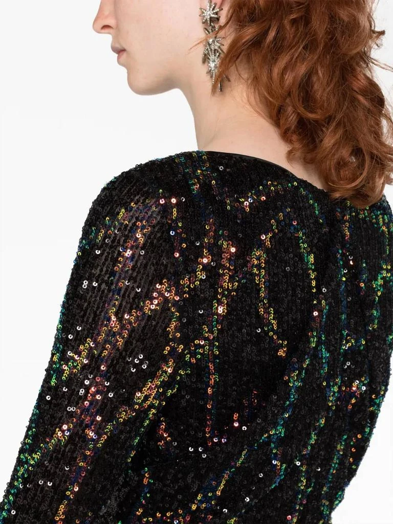 Talbot Runhof Talbot Runhof - Sequin V-Neck Long Sleeve Jumpsuit 6