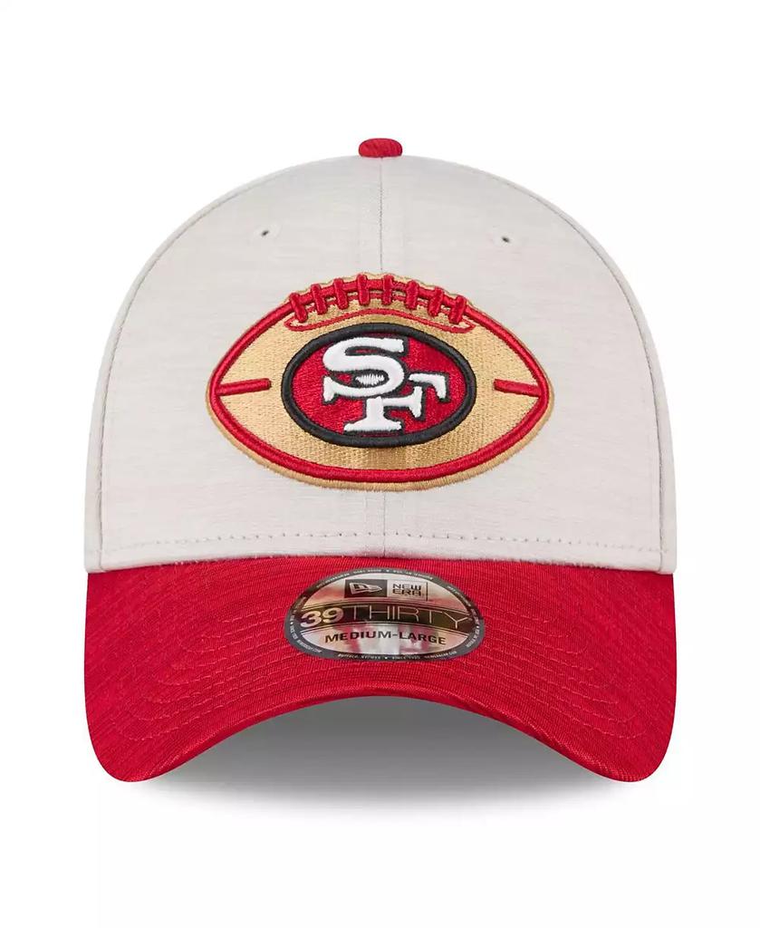 New Era Men's Stone/Scarlet San Francisco 49ers 2024 Sideline Historic 39THIRTY Flex Hat