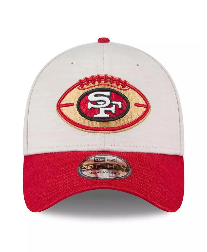 New Era Men's Stone/Scarlet San Francisco 49ers 2024 Sideline Historic 39THIRTY Flex Hat 2