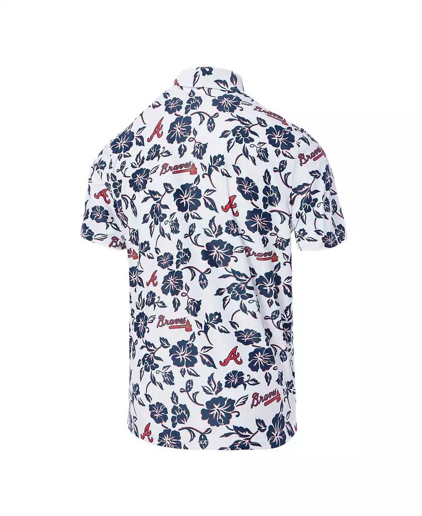 Reyn Spooner Men's White Atlanta Braves Performance Polo Shirt