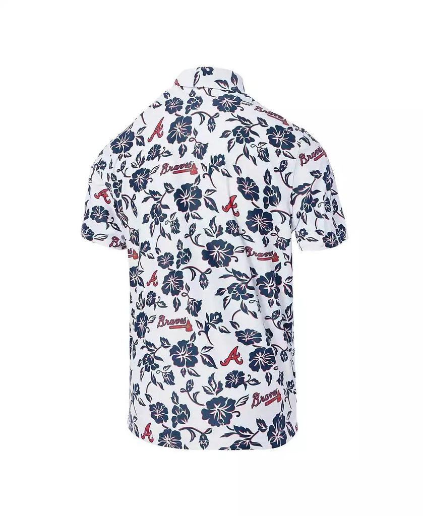 Reyn Spooner Men's White Atlanta Braves Performance Polo Shirt 2