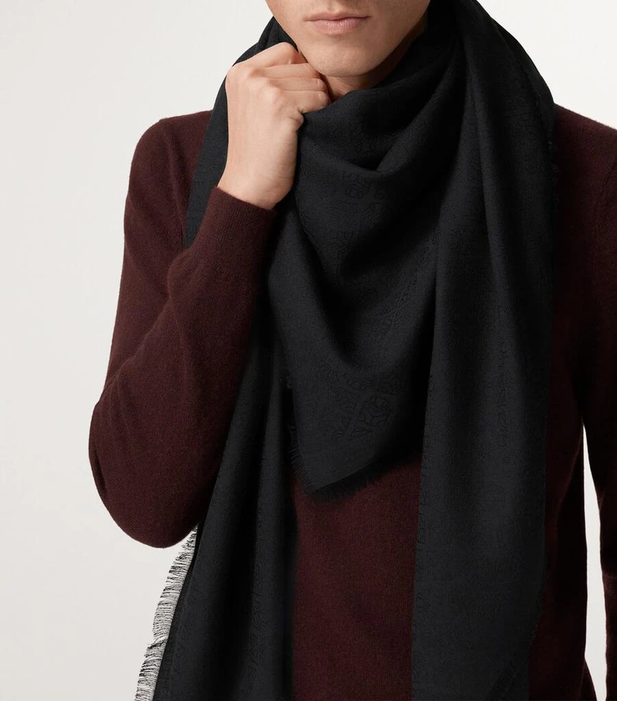 Cartier Cashmere-Wool-Silk Panther Shawl Scarf 3