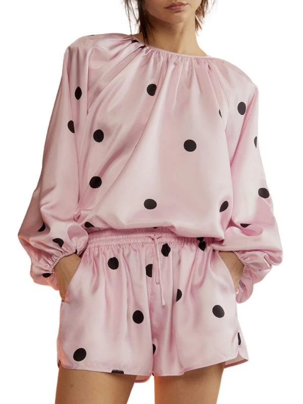 Cynthia Rowley Alice Polka Dot Silk Blouse 1