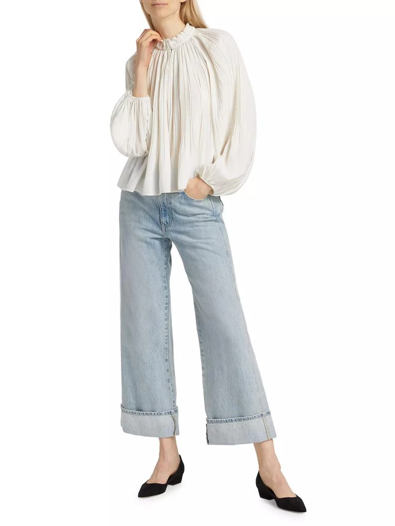 VERONICA BEARD Taylor Wide-Leg Cuffed Jeans 2
