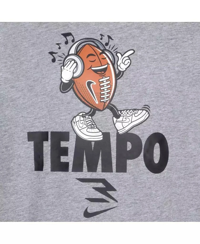 Nike 3BRAND by Russell Wilson Big Boys and Girls Gray Tempo Ballers T-Shirt 3