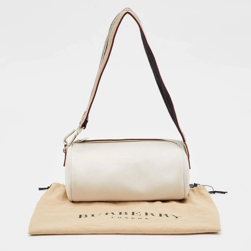 Burberry Burberry White Leather Cylinder Shoulder Bag 11