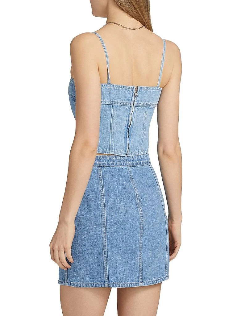 L
Agence Arlin Seamed Denim Top 5