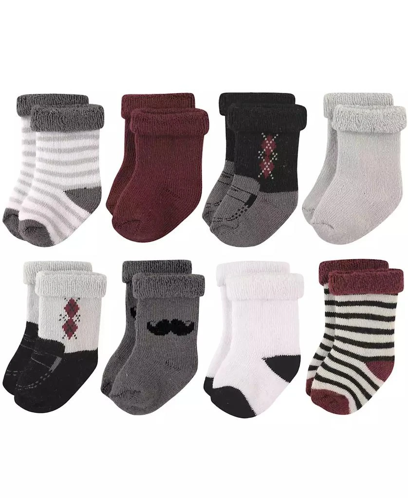 Hudson Eight-Pack Plush Terry Rolled Cuff Socks