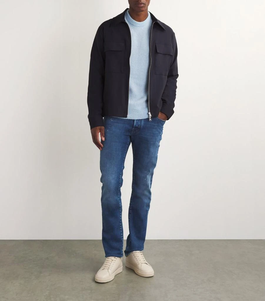 Jacob Cohën Honeycomb-Patch Paint Bard Jeans 2