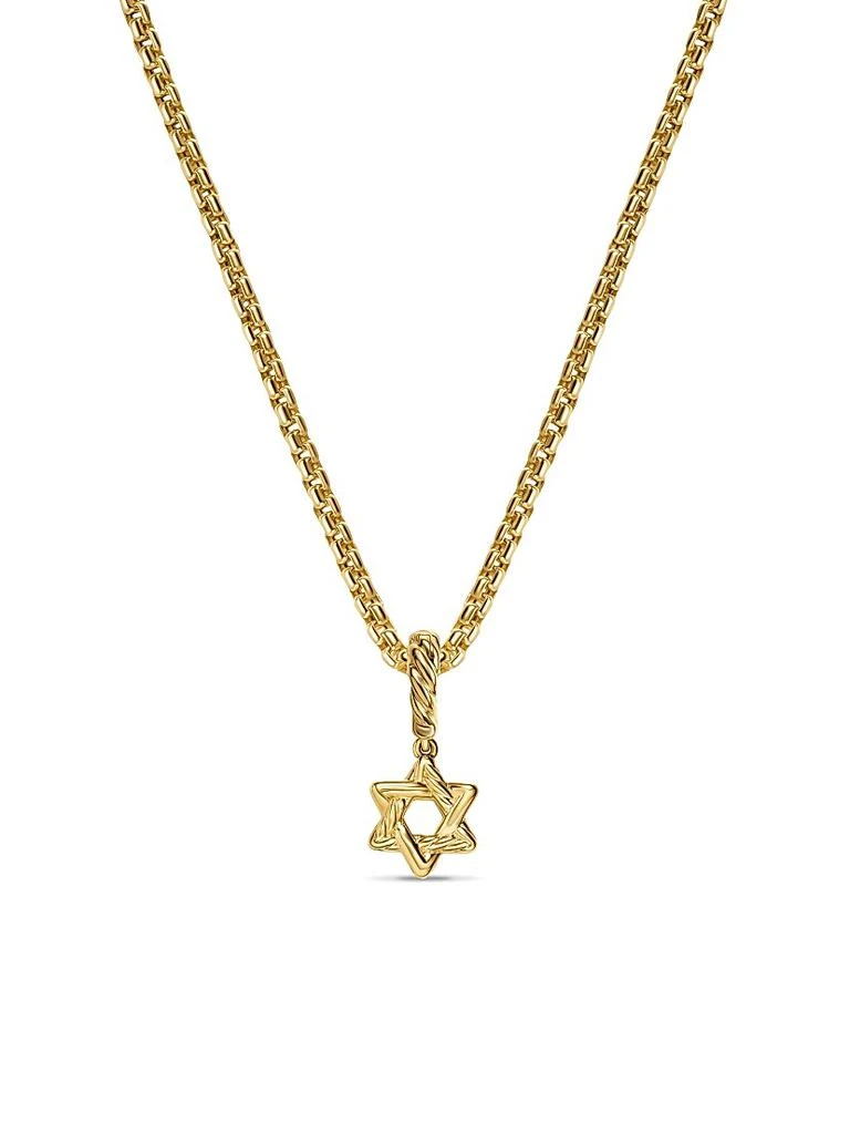 David Yurman Micro Pavé Star of David Amulet in 18K Yellow Gold with Diamonds, 7.4MM 4