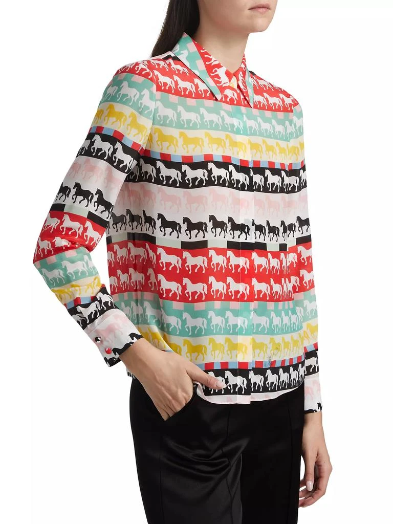 Alice + Olivia Willa Silk Butterfly Shirt 4