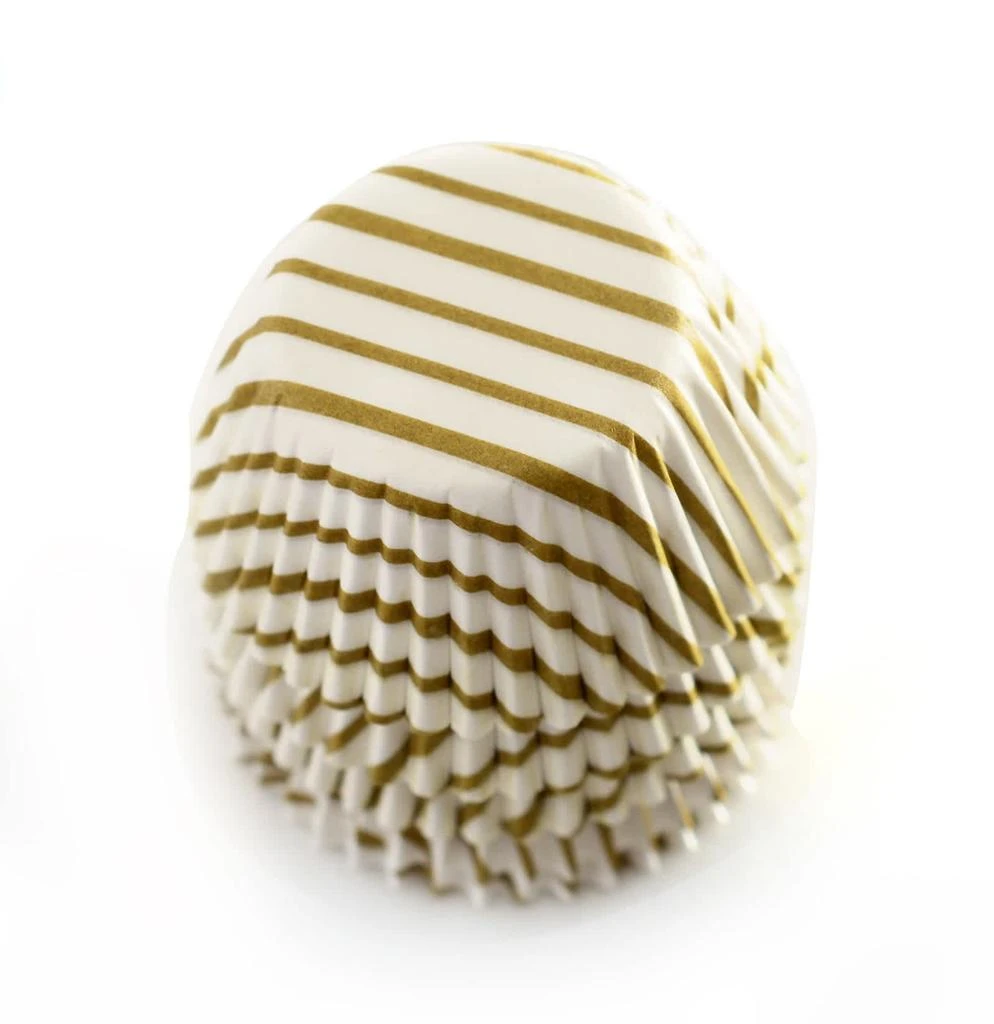 Norpro Muffin Cups with Gold Swirl – 75-Pack Decorative Paper Liners 2