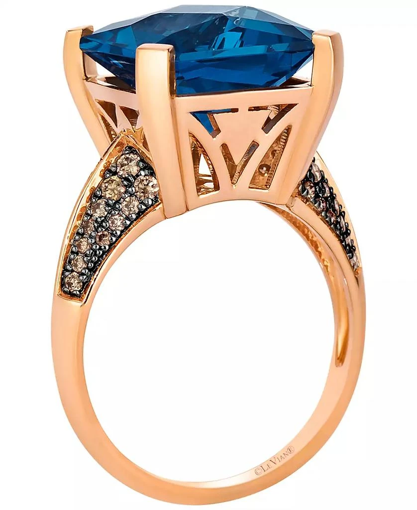 Le Vian London Blue Topaz (7-19/20 ct. t.w.)
Chocolate Diamond ( 3/10 ct. t.w.) Ring in 14k Strawberry Gold 2