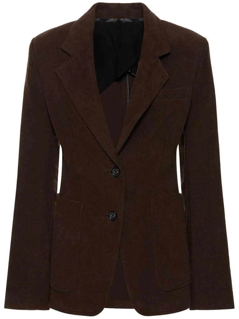 Totême Cinched-waist Moleskin Cotton Blazer 1