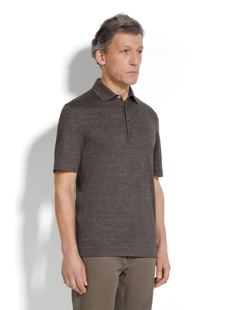 Zegna Zegna Oasi Lino Short-Sleeved Polo Shirt