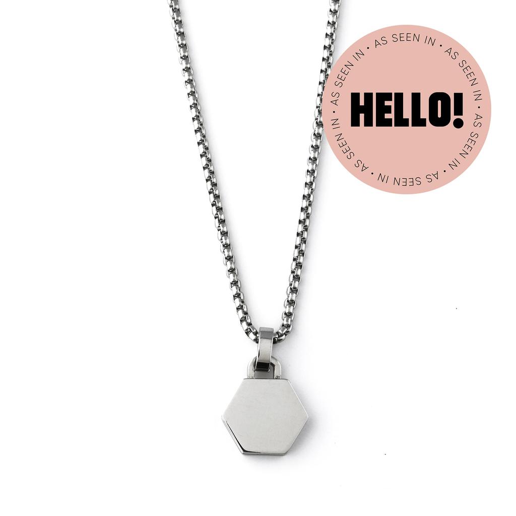 Orelia & Joe Ridged Hexagon Necklace