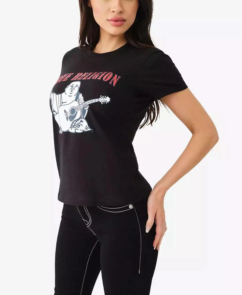 True Religion Women's Buddha Slim Crew Neck Top 3