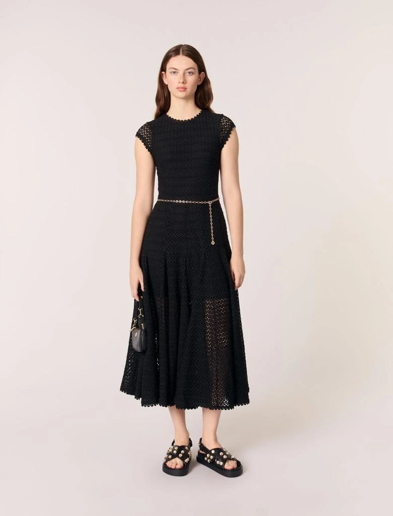 Maje Maje Woman's polyester Crochet-knit maxi dress for Spring/Summer 1