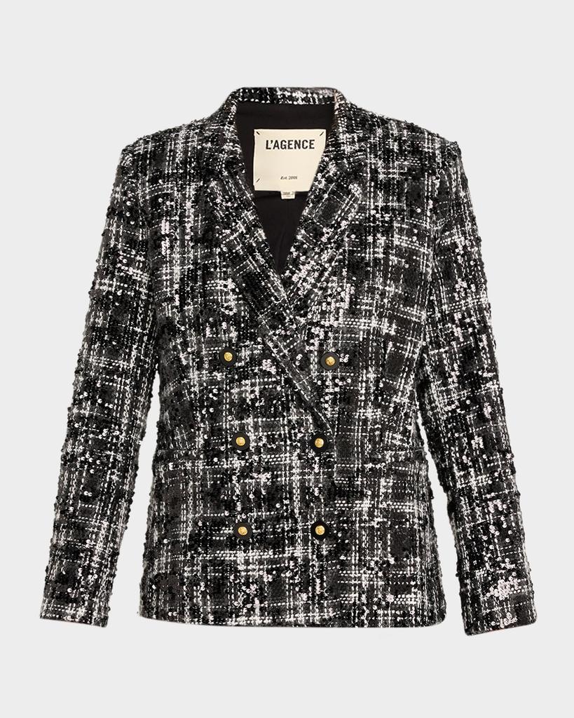 L'Agence Colin Sequined Tweed Blazer