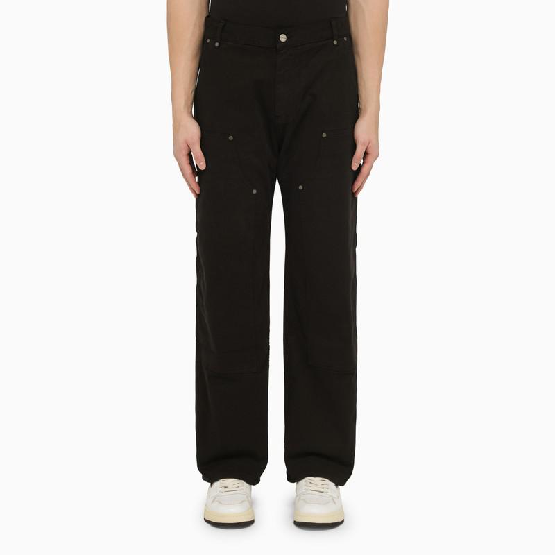 REPRESENT Black stretch cotton trousers