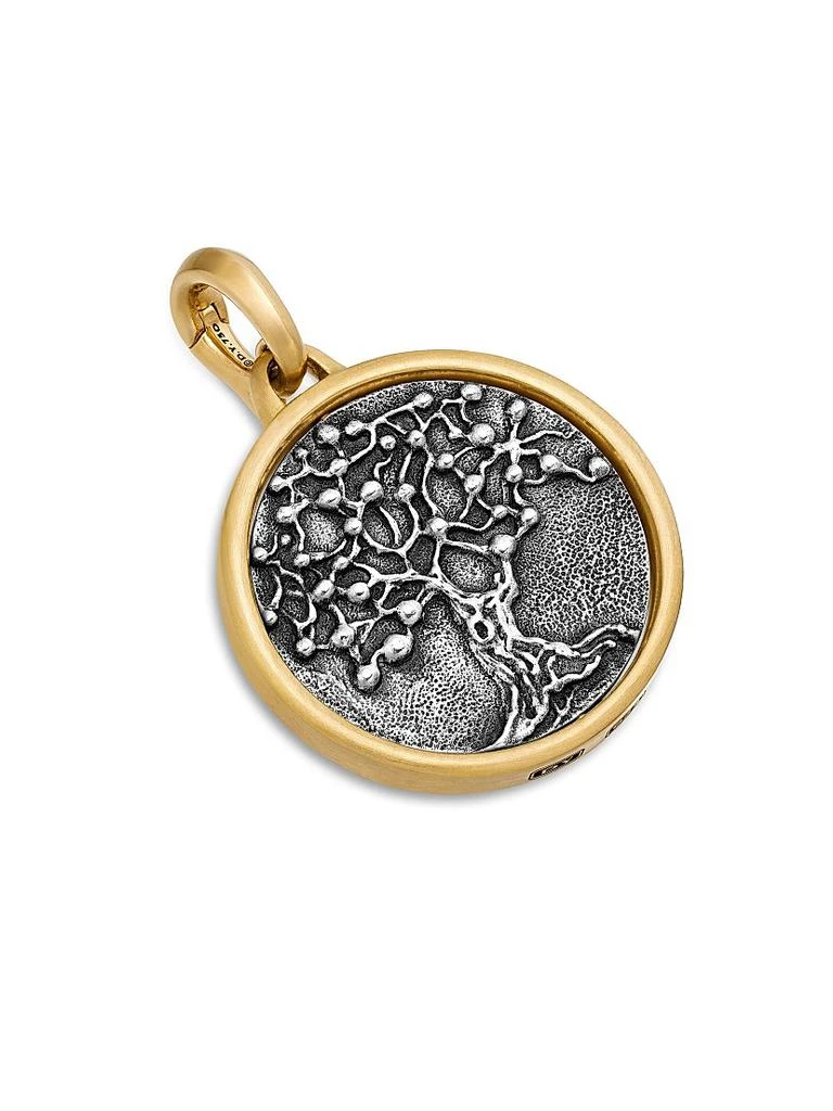 David Yurman Life and Death Duality Amulet in Sterling Silver with 18K Yellow Gold, 30MM 3