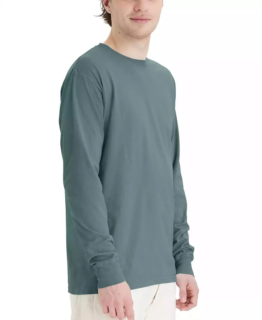 Hanes Unisex Garment Dyed Long Sleeve Cotton T-Shirt 17