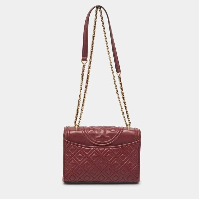 Tory Burch Tory Burch Red Leather Small Fleming Shoulder Bag 4