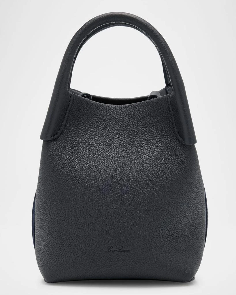 Loro Piana Bale Micro Grain Leather Crossbody Bag 1