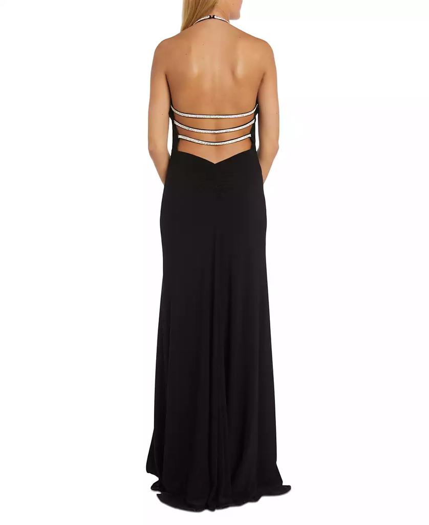 Morgan & Company Juniors' Embellished-Strap Jersey Gown