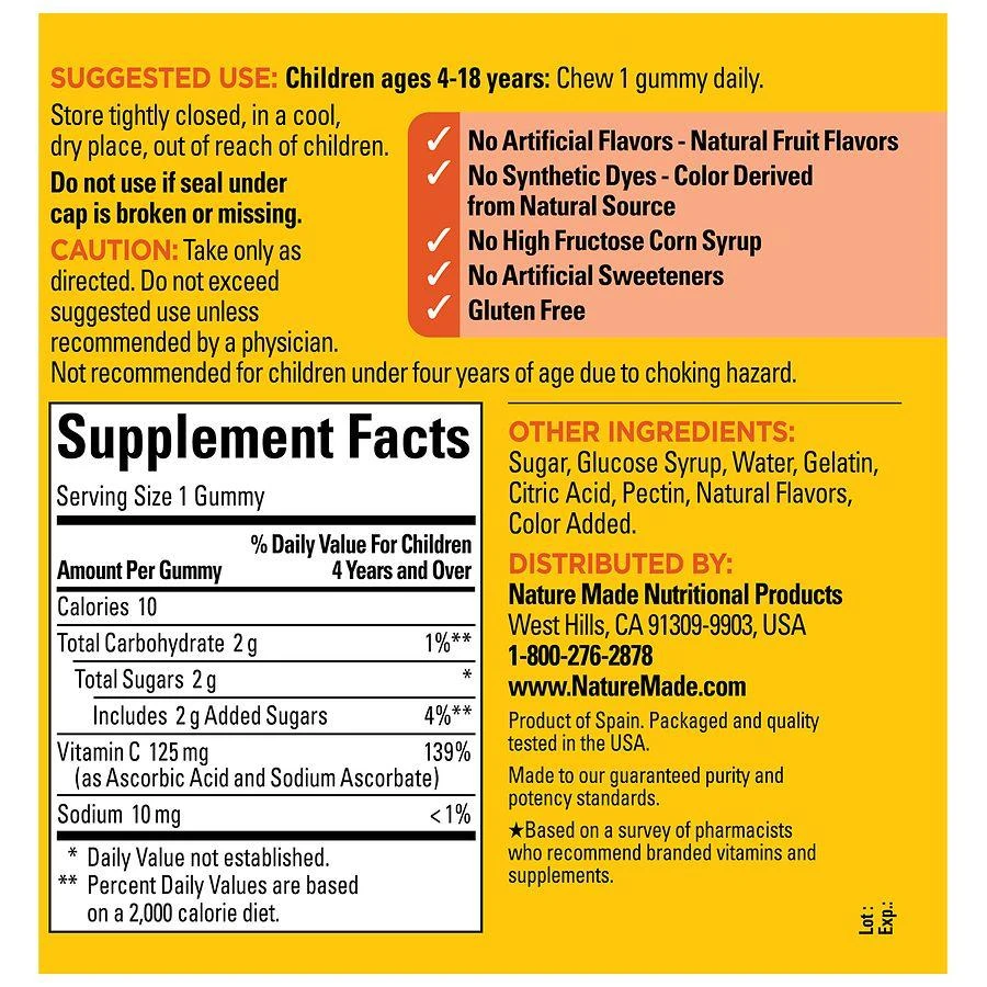 Nature Made Kids First Vitamin C Gummies Tangerine 4