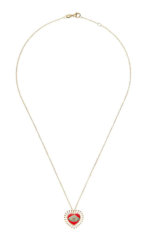 L'ATELIER NAWBAR L'Atelier Nawbar - Eye Heart U 18K Yellow Gold Pendant Necklace - Red - OS - Moda Operandi - Gifts For Her 1