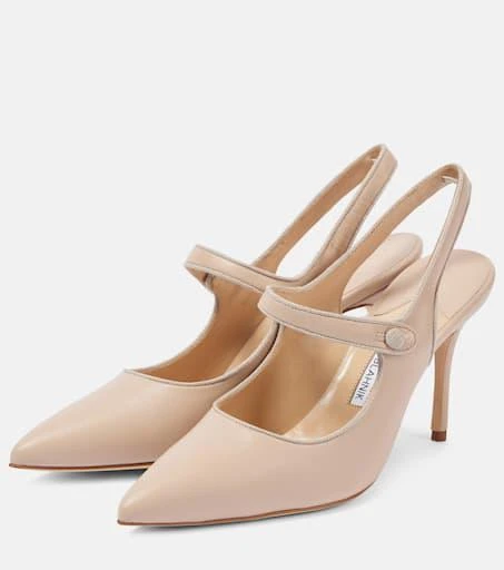 Manolo Blahnik Campari 90 suede slingback pumps 4