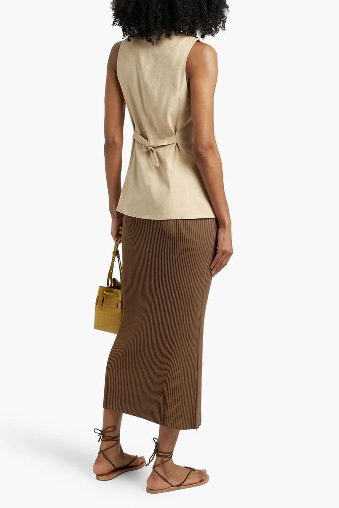 VERONICA BEARD Liff linen-blend vest 3