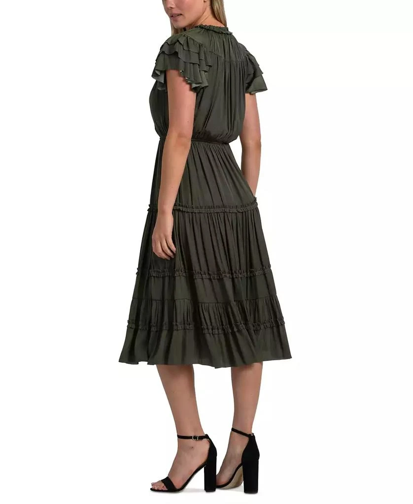 Sam Edelman Women's Ruffle Flutter-Sleeve Midi Dress - Dresses & Skirts -  Free Shipping - BeyondStyle
