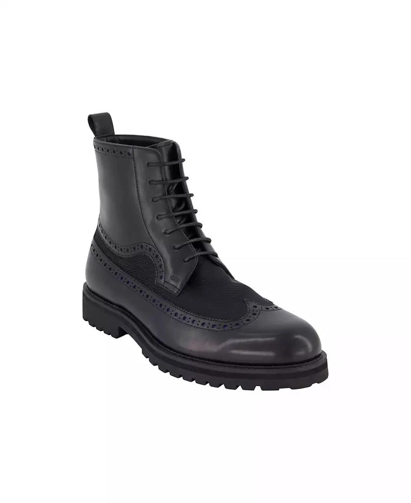DKNY Men's Lace Up Rubber Sole Wingtip Dress Boots 1