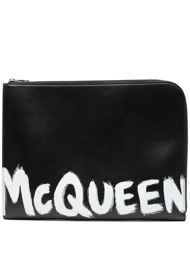 Alexander McQueen Alexander McQueen Graffiti Leather Pouch 1